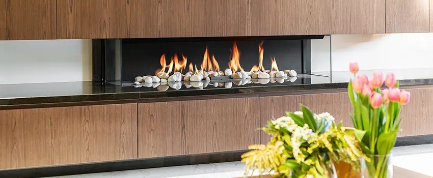 Double-height Fireplace Design Refurbishment in Greece, New York